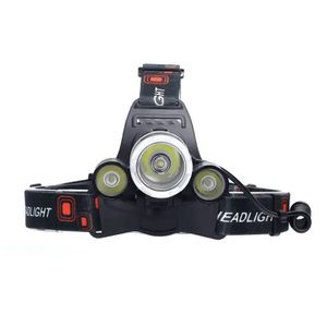 Adjustable Zoom 3 T6 LED Headlamp with 18650 Battery for Camping