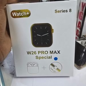 W26 Pro Max Smart Watch with Bluetooth and Free Airpods for Effortless Fitness Tracking and Music Enjoyment