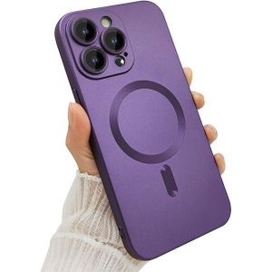 Apple iPhone 15 Pro Wireless Charging Magnetic Clear Case with MagSafe Purple – Shockproof, Anti-Fingerprint & Premium Design