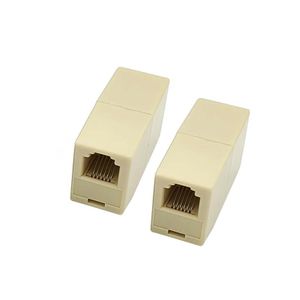 2pcs RJ45 Straight-Through Cable Adapter / Network Coupler / Category 6 Cable Extender