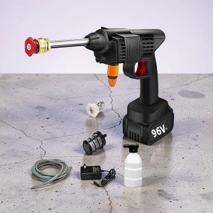 Top Quality Portable 96V 12000Mah 2 Rechargeable Lithium Ion Batteries Cordless Car Washer Car Washing High Pressure Washer Gun Machine