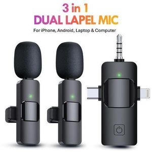 Wireless Lapel Microphone Type-c For IPhone Android IPad & Computer