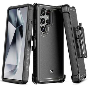 S25 Ultra Case with Belt Cl, 6.9 inch, Heavy Duty Military Grade Drop Protective Case w 360° Rotating Stand Black