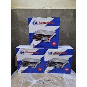 ElectroMate 40kgs Digital Price Computing Scale No Arm – High Precision Electronic Weighing Scale for Grocery, Market, and Retail Use with LCD Display and Tare Function