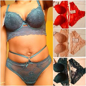 Fashion 2Pk Set Front Open Wireless Push Up Bra+Matching Panty Bra  CupB(PantySize 12-16 @ Best Price Online