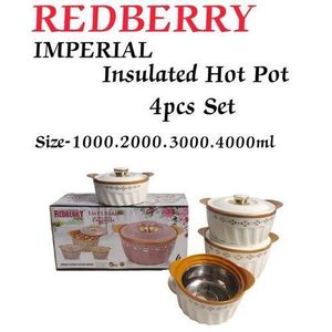 Redberry  PLASTIC DESIGNER HOTPOT 4pcs