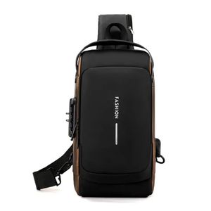 Multifunction Anti-Theft USB shoulder chest sling bag 