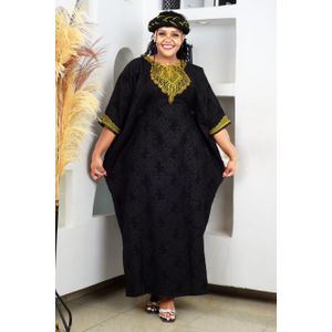 Rich Auntie Maxi Dress with a head gear