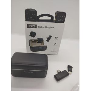 New Professional SX23 Wireless Microphone Interview Microphone Wireless Portable Microphone With Charging Case for Video Camera