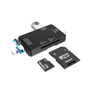 6 IN 1 Card Reader OTG Type-C SD Card Reader Flash Drive