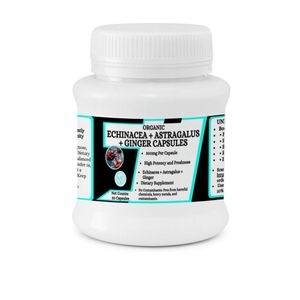 MK NATURALS Echinacea + Astragalus + Ginger  - Boosts immune response naturally,50 