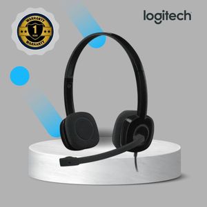 Logitech H151 Wired Headset, 3.5 mm Audio Jack, In-Line Controls,  - Black