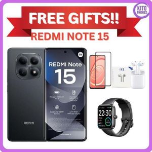 Redmi Note 15 256GB ROM + 8GB RAM 6.77" 120Hz AMOLED Curved Display 108 MP Rear Camera 20MP Selfie 6000mAh+Free GIFTS (PROTECTOR+WATCH+EARPODS)