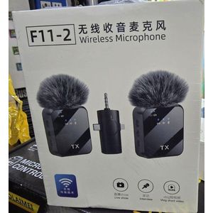 F11-2 Portable Wireless Lavalier Microphone for Clear Audio in Interviews and Presentations