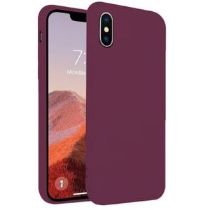 Soft Flexible Silicone Case for iPhone Xs Max, Shockproof Anti-Scratch Slim TPU Protective Back Cover (Maroon)