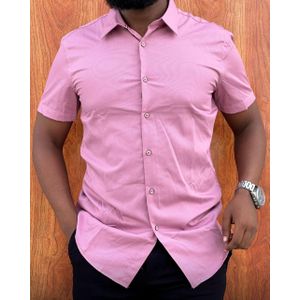 Classic Men's Blue Short Sleeve Button-Down Shirt Size M to XXXL