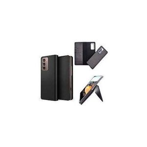 Galaxy Z Fold 2 Case, Business Flip Leather Full Case Cover Slim Fit For Samsung Galaxy Z Fold 2 5G Litchi Skin Black