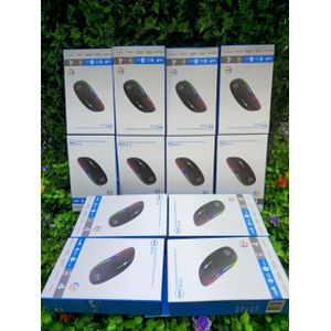 Rechargeable Wireless Mouse Bluetooth Silent Click Ergonomic Portable Computer Mouse With USB Receiver Adjustable DPI Fast Charging Compatible With Laptop Desktop PC Windows Mac Office Use