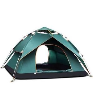 Green Strong up to 4 persons water proof pop up camping tent in portable bag