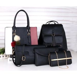 5 in 1 official classy stylish shoulder leather handbag 