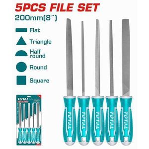 TOTAL THT918516 5 Pcs Steel File Set/8”
