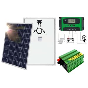 Solarmax 600W  Solar Panel Monocrystalline Solar Panel +Free 10A Solar Charge Controller + Free 300W Solar Power Inverter   DC To AC Solar Inverter 