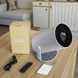HY300 Smart Mini Android Projector 1080P Full HD 4K Ultra HD High Brightness with WIFI Bluetooth Inbuilt Speaker and HDMI USB Ports
