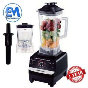 Em  Heavy Duty Commercial Pro Blender + Grinder Jar COMMERCIAL HEAVY DUTY Blender High speed for easy operations Sharp - BLACK