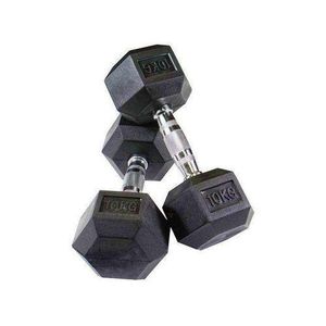 Pair (2pcs) 10KG Hexagonal Dumbell (10KG each Hand) or i pc 10kg