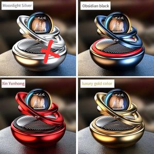 Rotating Car Air Freshener Solar Floating Planet Car Perfume Aroma Diffuser Car Interior Decorative Accessories Diffuser For Car Office Home