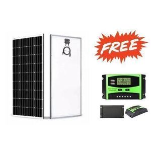 Sunnypex 100W Solar Panel All Weather Solar Panel + Free 10A Solar Charge Controller