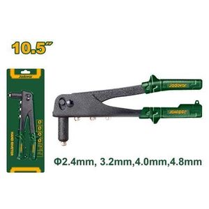 JADEVER Rivet Gun 10.5” Hand Riveter, Standard Hand Pop Riveter Gun Set Heavy Duty Riveter Kit Professional Pop Rivet Gun, for Metal, Wood and Plastic For Aluminium Blind Pop Rivets Applicable For Rivet