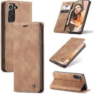 Caseme For Samsung Galaxy S21 Fe Wallet Case,Soft PU Leather Flip Magnetic Stand Flip Protective Leather Cover with ID & Credit Card Slots Holder Case