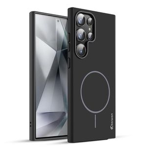 Black Skin Touch Slim Magnetic Case for Samsung S23 Ultra