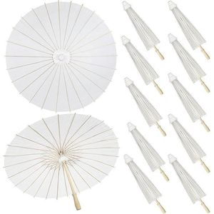  Paper Umbrellas Decorative Chinese Japanese Parasol Umbrella DIY Oiled Paper Painting Umbrellas Crafts for Wedding Bridal Party Decor
