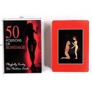 50 Positions of Bondage Sex Couple Game Cards Role Play Fun Adult Date Night Novelty Idea Toy Gift for Men Female