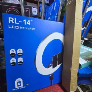 RL14 LED 14-Inch Photography Ring Light with Remote Control & Adjustable Stand for Makeup Artists