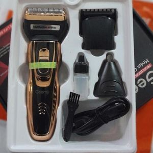 Geemy SHAVER FOR FAST SHAVING // BEST SHAVING MACHINE FOR BUSINESS GM-595 3 IN 1 Rechargeable Grooming Kit Cutting Hair Electric Shavers Clipper // SHAVER FOR CUTTING STYLES