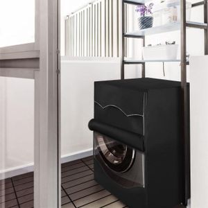 Black front load washing machine cover