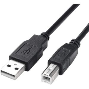 USB Printer Cable 1.5 meters High-Speed USB 2.0 Type A to B Cord Compatible with all USB Port Printers HP, Canon, Epson, Brother, Dell, Samsung Printers, Scanners, Black- 1 Pack