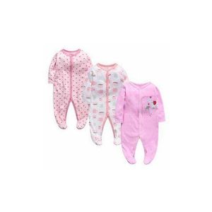 3 Piece Set Quality Cotton Baby Romper /Sleepsuits -Multicolor/Print Varies..
