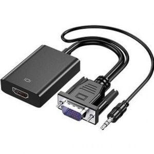Original HDMI TO VGA AND AUDIO ADAPTER PLUG AND PLAY