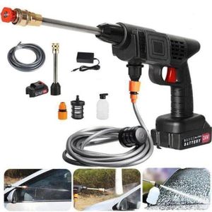 Cordless Pressure Washer/Car Washer Gun, 2 In 1 Electric Cordless Pressure Washer, Connect The 6M Water Hose/Coke Bottle, For Washing Car/Carpet/Dense Greenery
