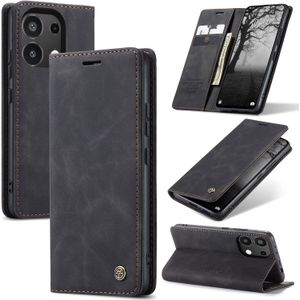 Caseme Retro Wallet Flip Cover for Poco M6 Pro 4G–Premium PU Leather Kickstand Case with Card Slots