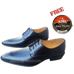 PHOELIX FASHIONS Official Laced Ethiopian Leather Shoes + FREE POLISH