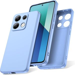 Soft Flexible Silicone Case for Xiaomi Redmi Note 13 4G, Shockproof Anti-Scratch Slim TPU Protective Back Cover (Light Blue)