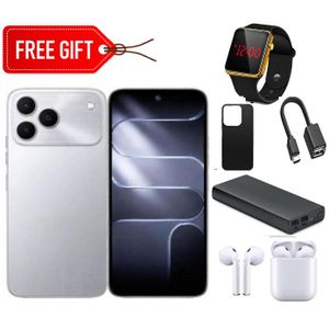 Tecno Spark 50 4G,  6.78" SCREEN 120Hz Refresh Rate, 128GB ROM + 4GB RAM, 7000mAh Battery 50MP Camera - Grey+FREEBIES