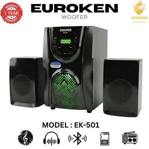 Euroken EK-501 2.1 Channel High Quality Woofer System - 1200W PMPO Home Theater - Bluetooth Speaker with Super Bass & FM Radio-1 year warranty