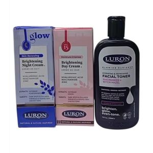 Luron 3PCS FACIAL TONER NIACINAMIDE WITH HAZEL + NIGHT CREAM +DAY  CREAM 