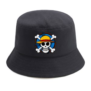 Fashion Anime One Piece Fishing Hat Casual Hip Hop Bucket Hat  Mens/Woman-Black @ Best Price Online